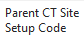 6. Parent CT Site Setup Code